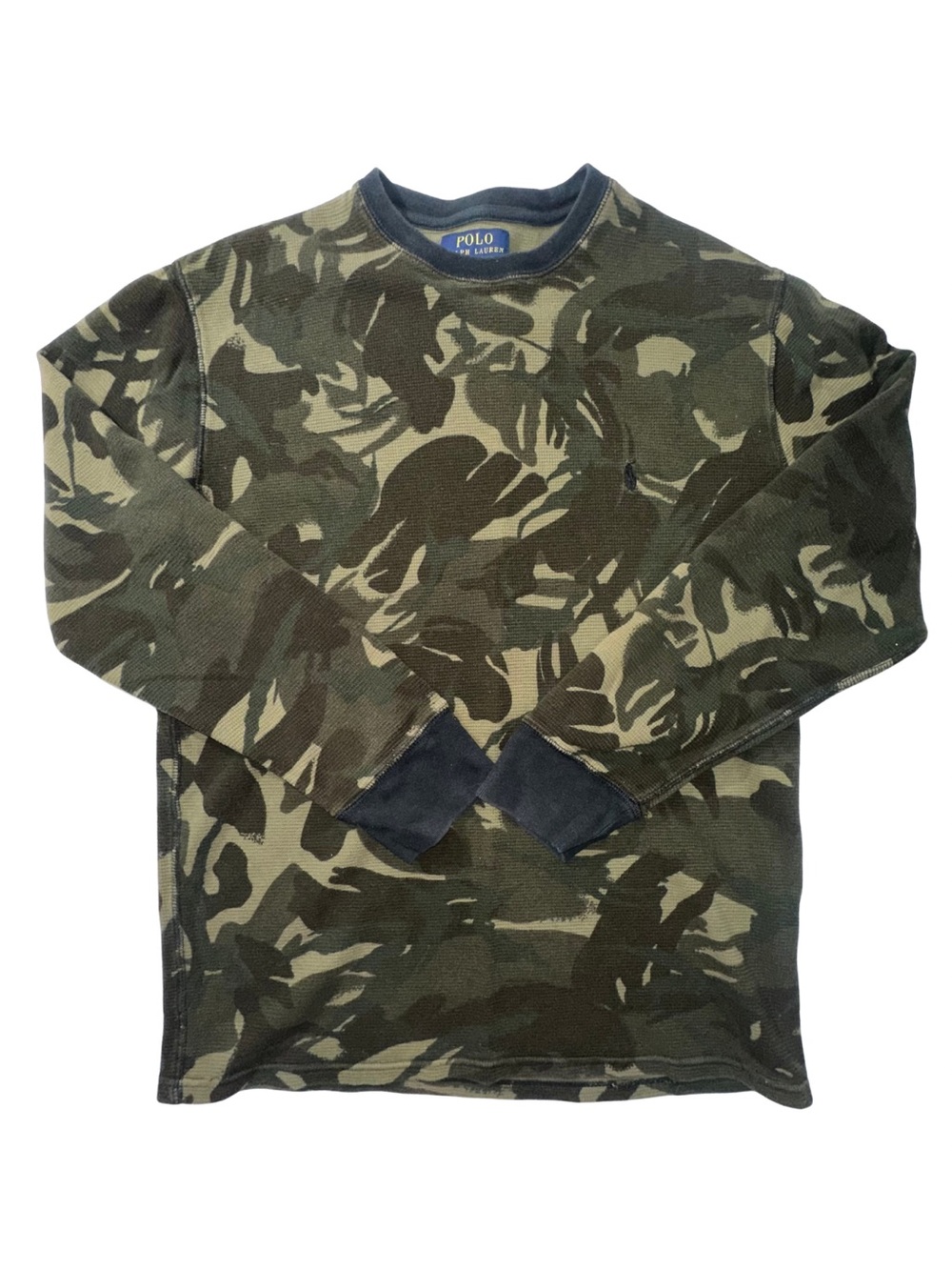 Polo Ralph Lauren Camo Waffle Knit Thermal Shirt Men’s Large